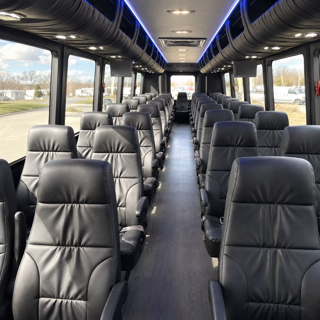 longview 28 passenger minibus inside
