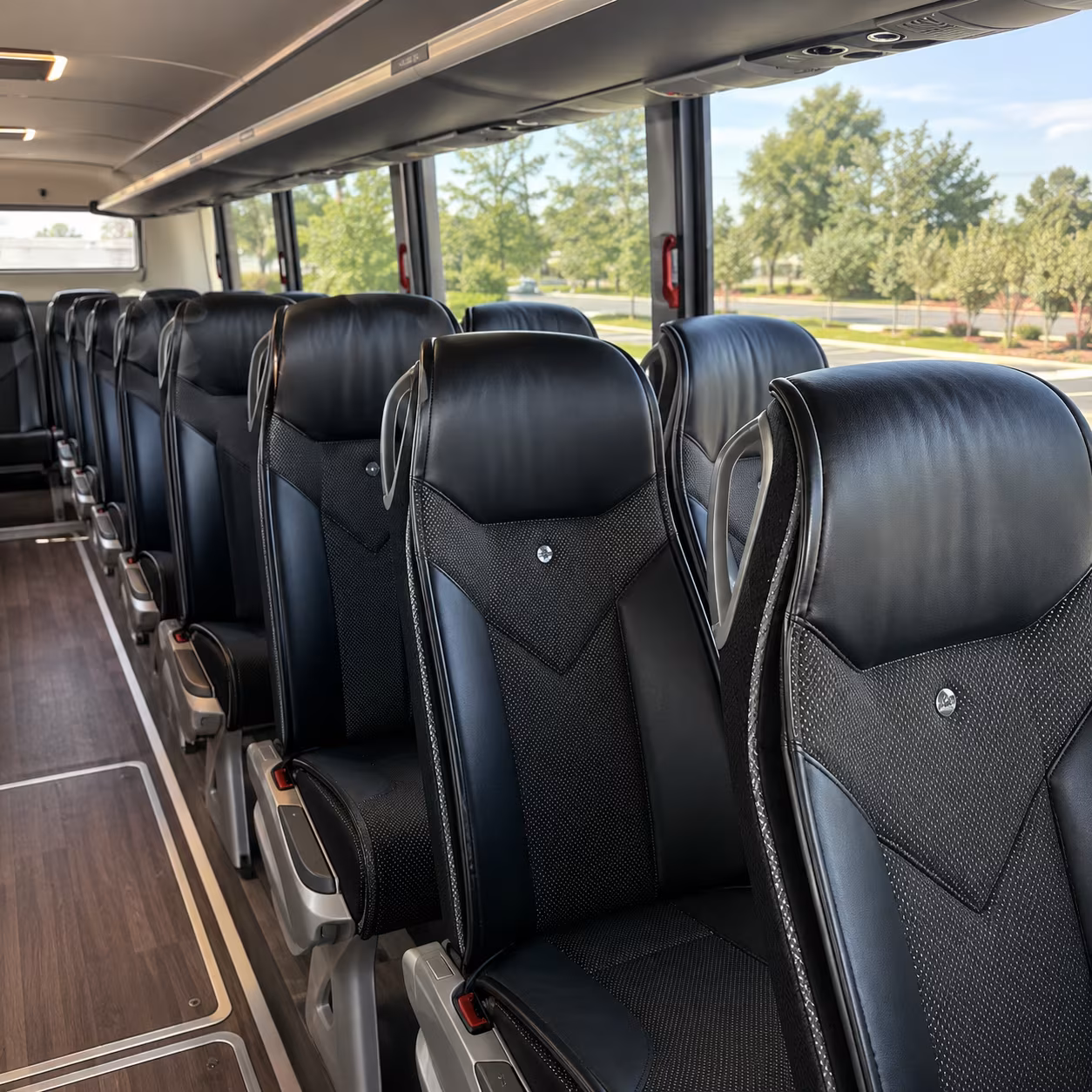 longview 45 passenger charter bus interior
