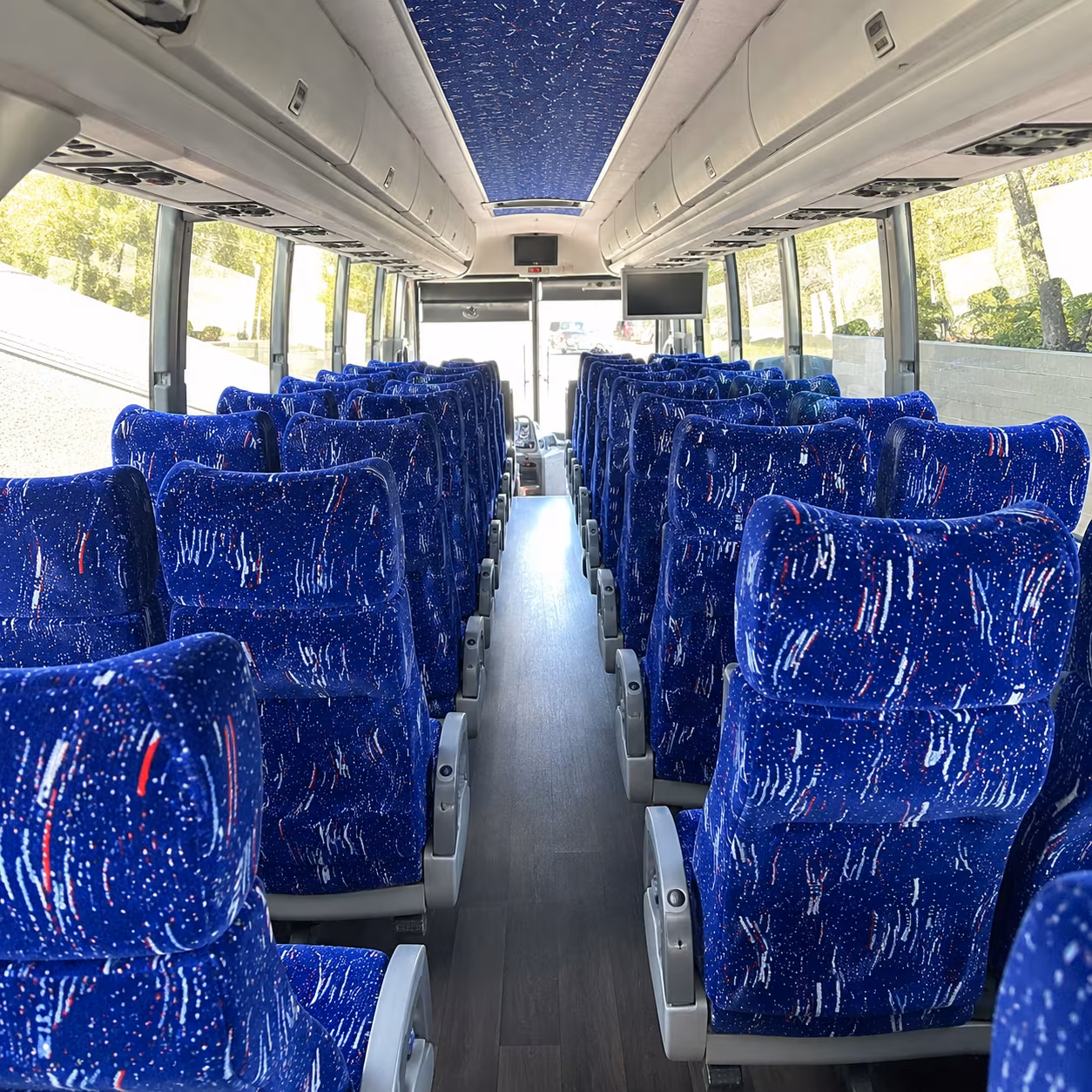 longview 50 passenger charter bus interior