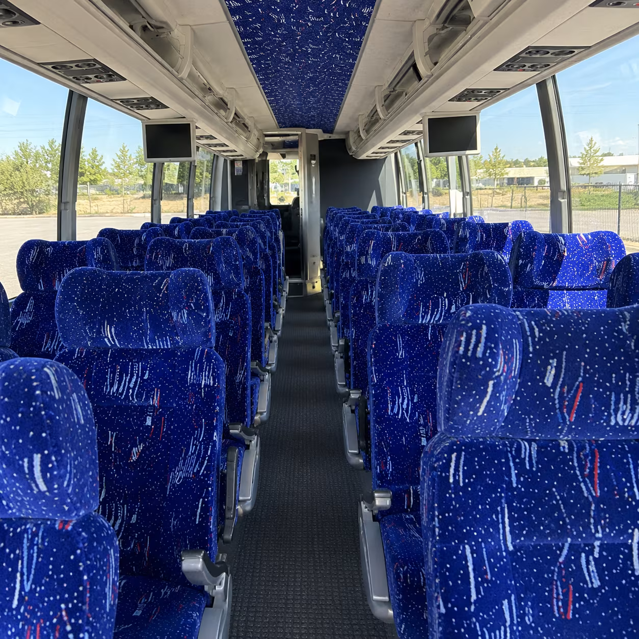 longview 54 passenger charter bus interior