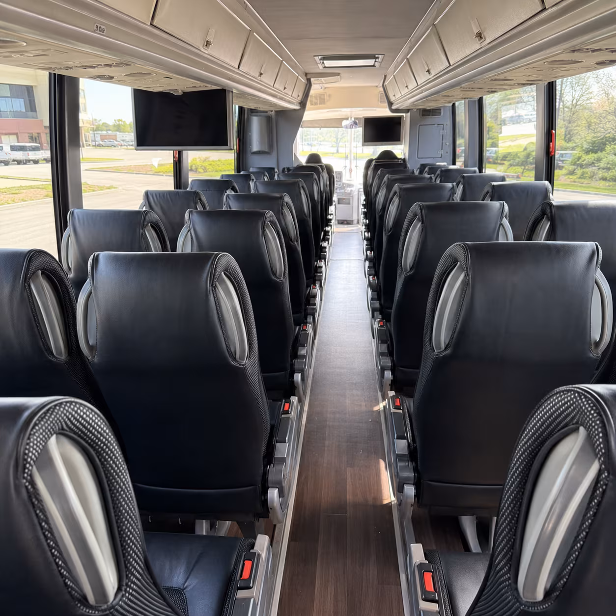 longview 56 passenger charter bus inside