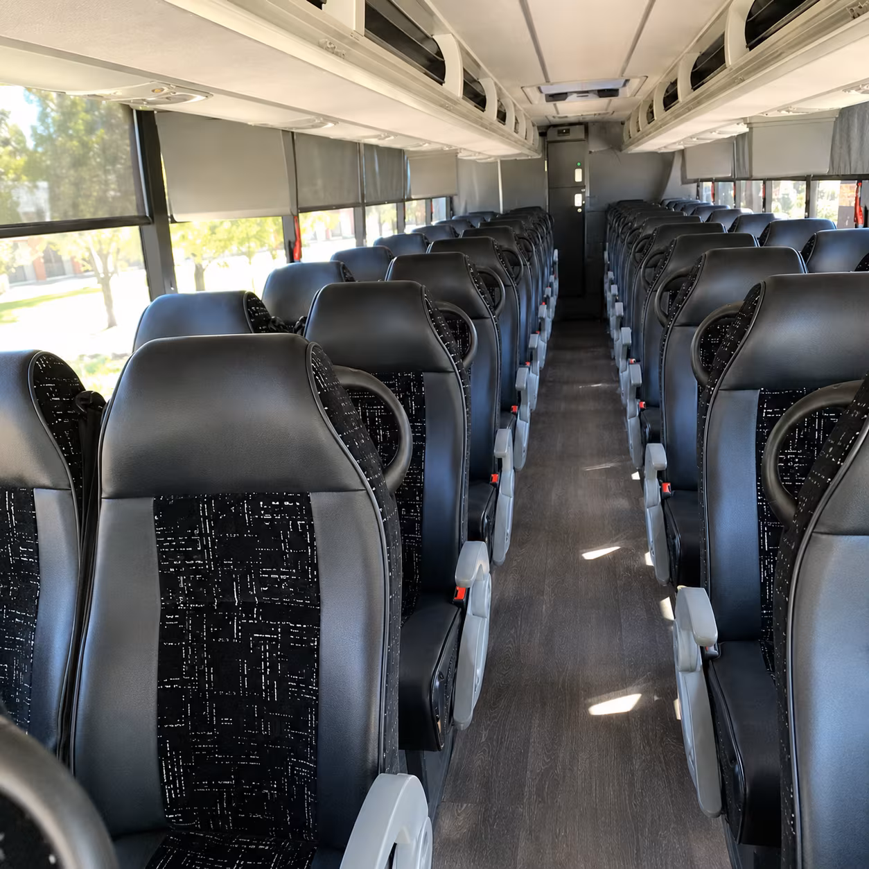 longview charter bus inside