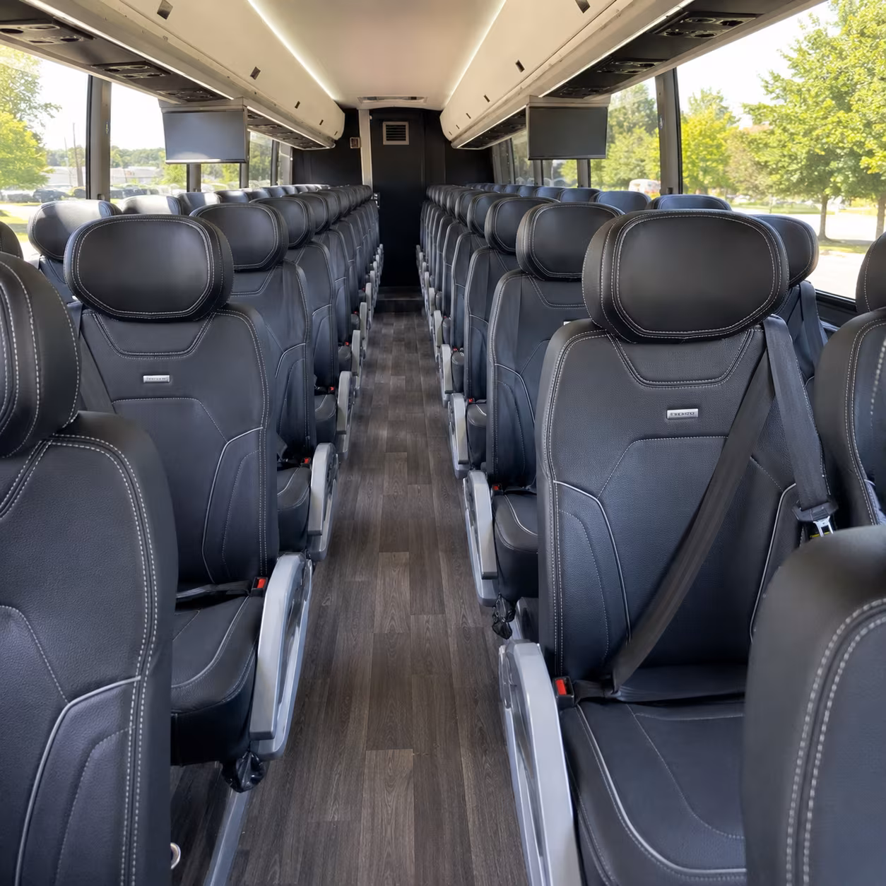 longview charter bus interior